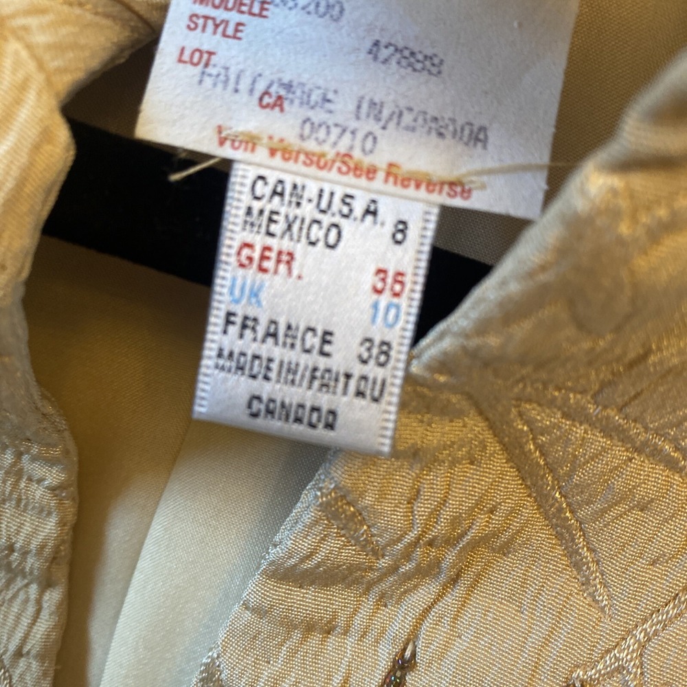 Joseph Ribkoff Womens 8 Trends Beaded Tan Blazer Jacket Old Money Derby Regal - Picture 11 of 14